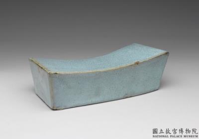 图片[2]-Rectangular pillow with azure glaze, Yuan dynasty-China Archive